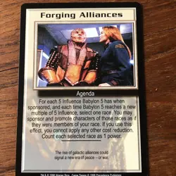 FORGING ALLIANCES THE SHADOWS BABYLON 5 CCG RARE CARD NEAR MINT NEVER PLAYED - Image 4