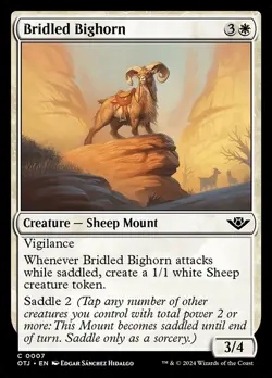 Bridled Bighorn - Outlaws of Thunder Junction OTJ - MTG - LP Magic - 7 C - Image 1