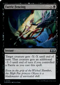 MTG Faerie Fencing Foil Wilds of Eldraine NM U Magic - Image 1