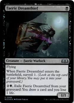 MTG Faerie Dreamthief Foil Wilds of Eldraine NM U Magic - Image 1