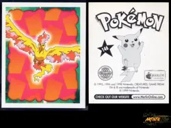 VINTAGE | 1999 Topps Pokemon Merlin Sticker: #146 Moltres - Image 2