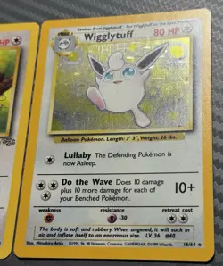 Pokemon TCG Jungle Wigglytuff 16/64 Holo Rare No Symbol ERROR Jigglypuff 54/64 - Image 3