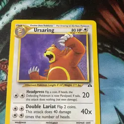 Ursaring 34/75 Rare Unlimited Neo Discovery Pokemon Card Nm Mint - Image 3