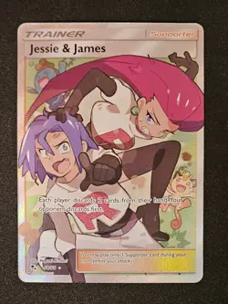 Pokemon Hidden Fates Jesse & James Full Art Trainer Card 68/68 Ultra Rare - Image 1