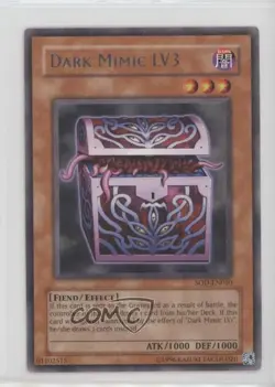 R - Dark Mimic LV3 Unlimited YuGiOh Soul of the Duelist #SOD-EN010 2004 - Image 1