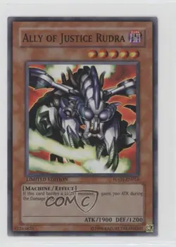 Ally of Justice Rudra Limited Edition YuGiOh Hidden Arsenal 1 #HA01-EN016 2009 - Image 1