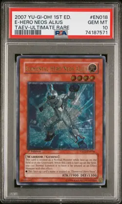 Elemental Hero Neos Alius Yugioh 2007 TAEV-EN018 Ultimate Rare 1st PSA 10 - Image 1