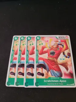 X4 Scratchmen Apoo OP07-028 C 500 Years in the Future One Piece Card TCG English - Image 1