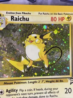 Pokemon TCG Raichu Base Set 2 Holo Unlimited Holo Rare Card 16/130 LP - Image 4