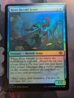 River Herald Scout - LCI - 0072 - MTG - TCG Card - FOIL - Image 1