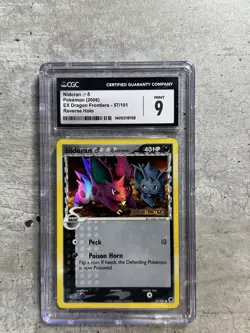 Pokemon Card Nidoran Rev Holo CGC 9 Mint, EX Dragon Frontiers 57/101, 2006 (1) - Image 1