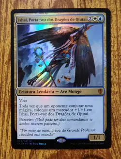 MTG PORTUGUESE FOIL Ishai, Ojutai Dragonspeaker - Commander 2016 Magic Card #33 - Image 1