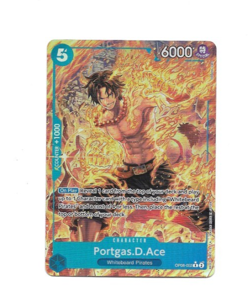 One Piece Card Game Portgas.D.Ace OP08-052 R Alternate Art Parallel NM - Image 1