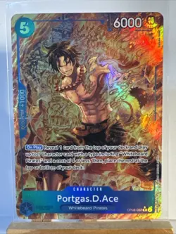 One Piece Card Game Portgas.D.Ace OP08-052 R Alternate Art Parallel NM - Image 1