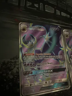 Lunala GX Pokemon Card - Psychic Transfer Ability, Moongeist Beam - Image 5