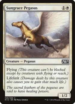 FOIL SUNGRACE PEGASUS x4 mtg LP M15 Magic Core 2015 4 Common - Image 1