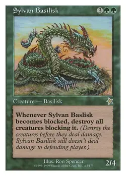 SYLVAN BASILISK x1 mtg EX/NM Starter 1999 1 Rare - Image 1