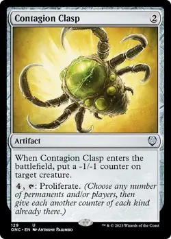 CONTAGION CLASP x1 mtg NM-M Commander Phyrexia 1 Unc - Image 1