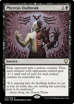 PHYRESIS OUTBREAK x1 mtg NM Commander Phyrexia 1 Rare - Image 1