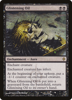 GLISTENING OIL x1 mtg NM/NM- New Phyrexia 1 Rare - Image 1