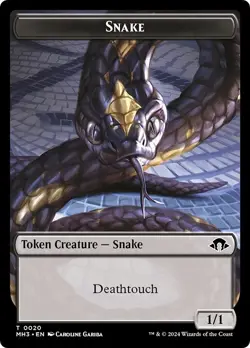 SNAKE TOKEN (#20) x1 mtg NM Modern Horizons 3 - Image 1