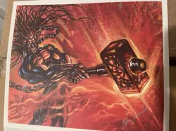 9.5”x8” MTG Ron Spencer Signed Hammer Of Bogardan Art Print - Image 1