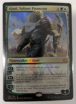 Ajani, Valiant Protector - MTG Aether Revolt Foil Near-Mint RARE - Image 1