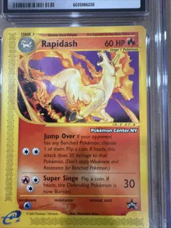 CGC 10 GEM MINT - 2002 WOTC Black Star Promo "Pokemon Center NY" Rapidash # 51 - Image 3