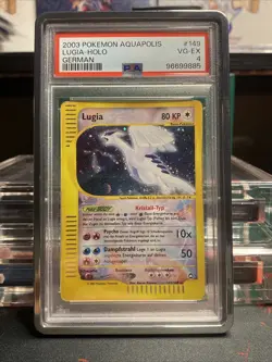 Pokemon Lugia Aquapolis GERMAN Crystal Holo Rare #149 PSA 4 - Image 1