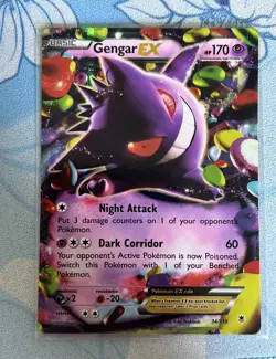 Gengar EX 34/119 Ultra Rare Holo XY Phantom Forces Pokemon TCG Card 2014 - Image 1