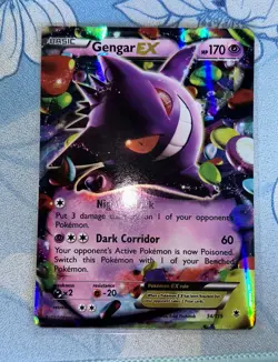 Gengar EX 34/119 Ultra Rare Holo XY Phantom Forces Pokemon TCG Card 2014 - Image 2
