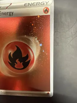 Pokemon 151 Fire Energy 2x HD Swirl Cosmos 002 Basic - NM - Image 4