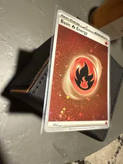 Pokemon 151 Fire Energy 2x HD Swirl Cosmos 002 Basic - NM - Image 5