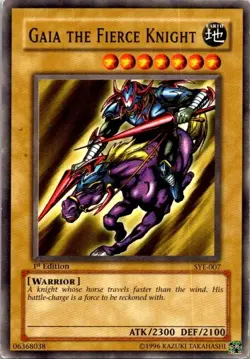 Gaia The Fierce Knight Yugioh 1st Edition SDY-007 LP - Image 1