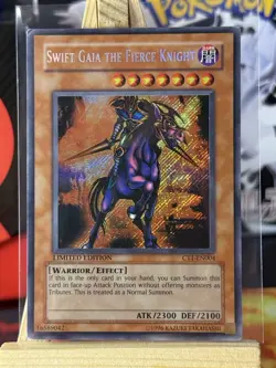 Swift Gaia the Fierce Knight Limited Edition Secret Rare Card CT1-EN004 LP/MP - Image 1