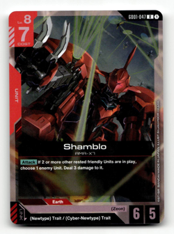 Gundam Card Game Shamblo GD01-047 - Newtype Rising - Image 1