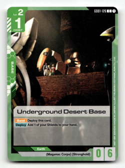 Gundam Card Game Underground Desert Base GD01-126 - Newtype Rising - Image 1