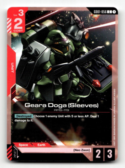 Gundam Card Game Geara Doga (Sleeves) GD01-056 - Newtype Rising - Image 1