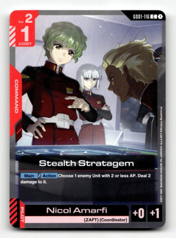 Gundam Card Game Stealth Stratagem GD01-116 - Newtype Rising - Image 1