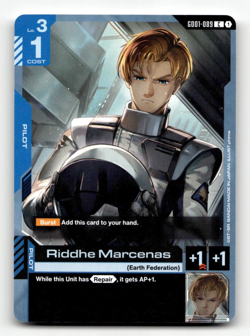 Gundam Card Game Riddhe Marcenas GD01-089 - Newtype Rising - Image 1