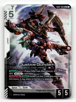 Gundam Card Game Justice Gundam GD01-066 - Newtype Rising - Image 1