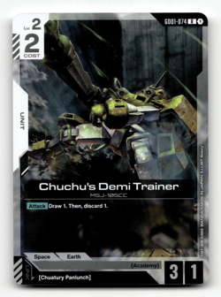 Gundam Card Game Chuchu's Demi Trainer GD01-074 - Newtype Rising - Image 1