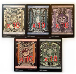 MTG Phyrexian ALL will be one Full Art FOIL Basic Land 50 Pieces Each of 10 NM - Image 1