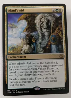 Ajani's Aid - MTG Aether Revolt Regular RARE - Image 1