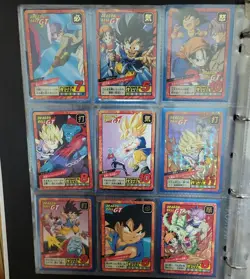 Dragon Ball Card Game 18 Beautiful Cards Vintage 20+ Years Old Excellent - Image 1