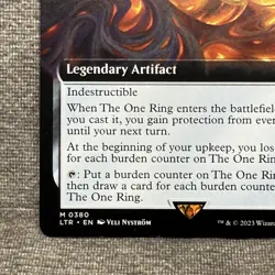 The One Ring (Extended Art) - LTR #380 LP Non-Foil Magic MTG LOTR - Image 4