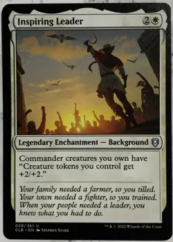 Inspiring Leader #028 Battle For Baldur's Gate Legendary Enchantment MTG Magic - Image 1