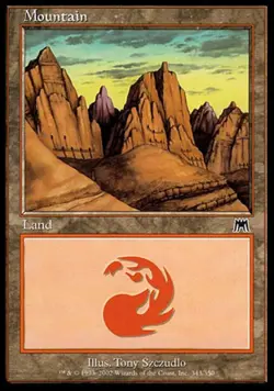 Mountain (343) - Light Play MTG Onslaught - Image 1