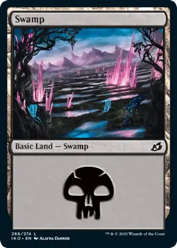 1x Lightly Played, English, Swamp (266) - Ikoria: Lair of Behemoths - MTG - Image 1