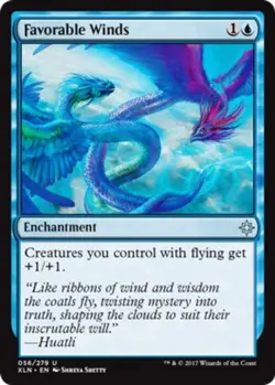 1x Lightly Played, English, Favorable Winds - Ixalan - MTG - Image 1